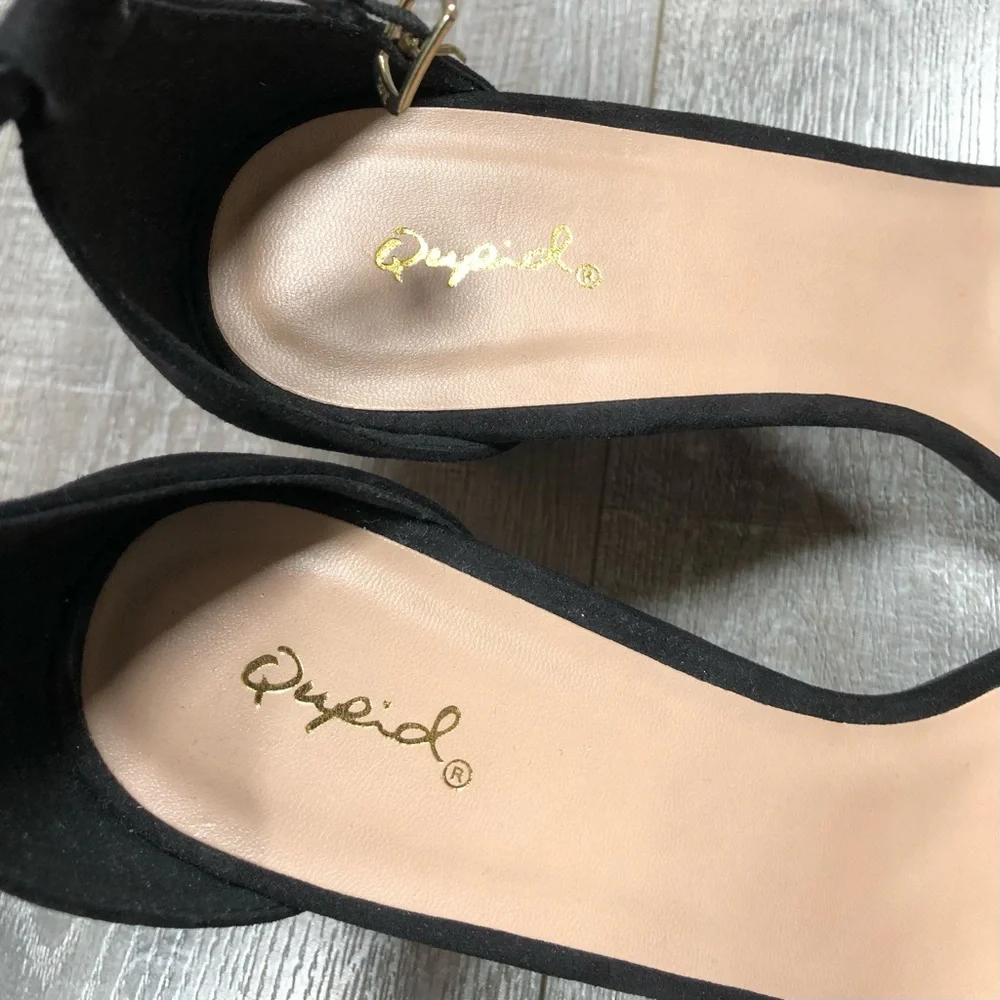 Qupid Women’s Heels Size 10 Color Black - Picture 3 of 8